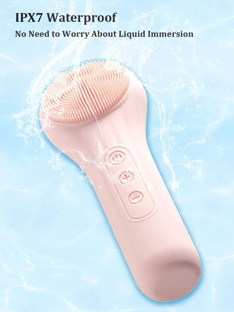 PureClean Sonic Facial Cleansing Brush – Pink | by Bellezavoll – Available at Bellezavoll