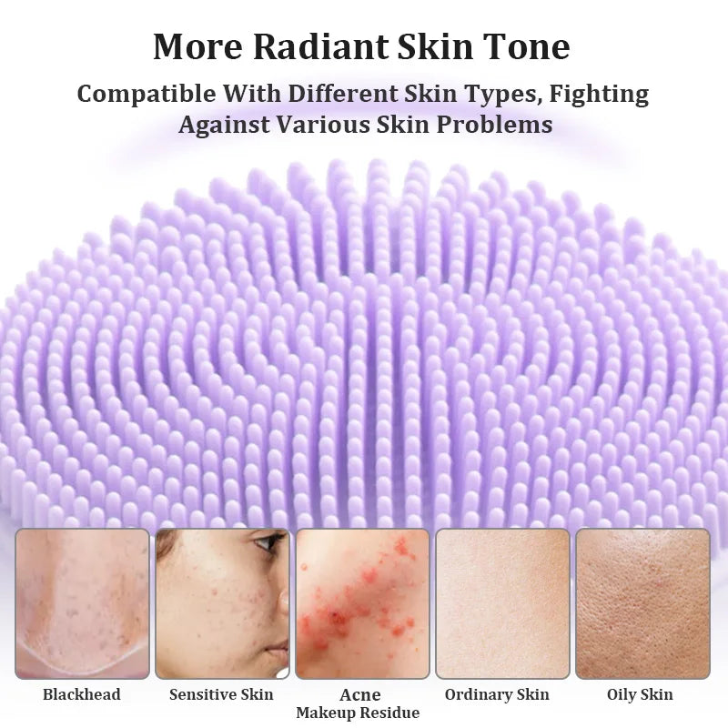 PureClean Sonic Facial Cleansing Brush – Purple | by Bellezavoll – Available at Bellezavoll