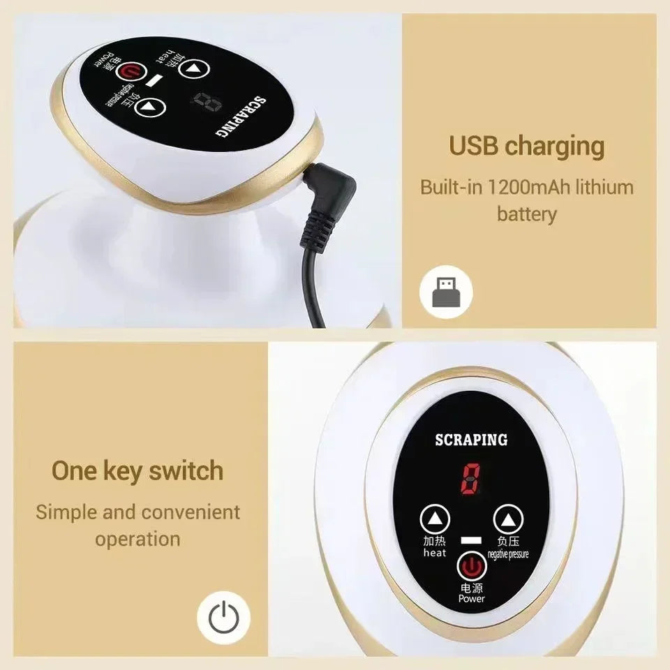 ThermaSculpt Electric Cupping & Guasha Massager – Rechargeable | by Bellezavoll – Available at Bellezavoll