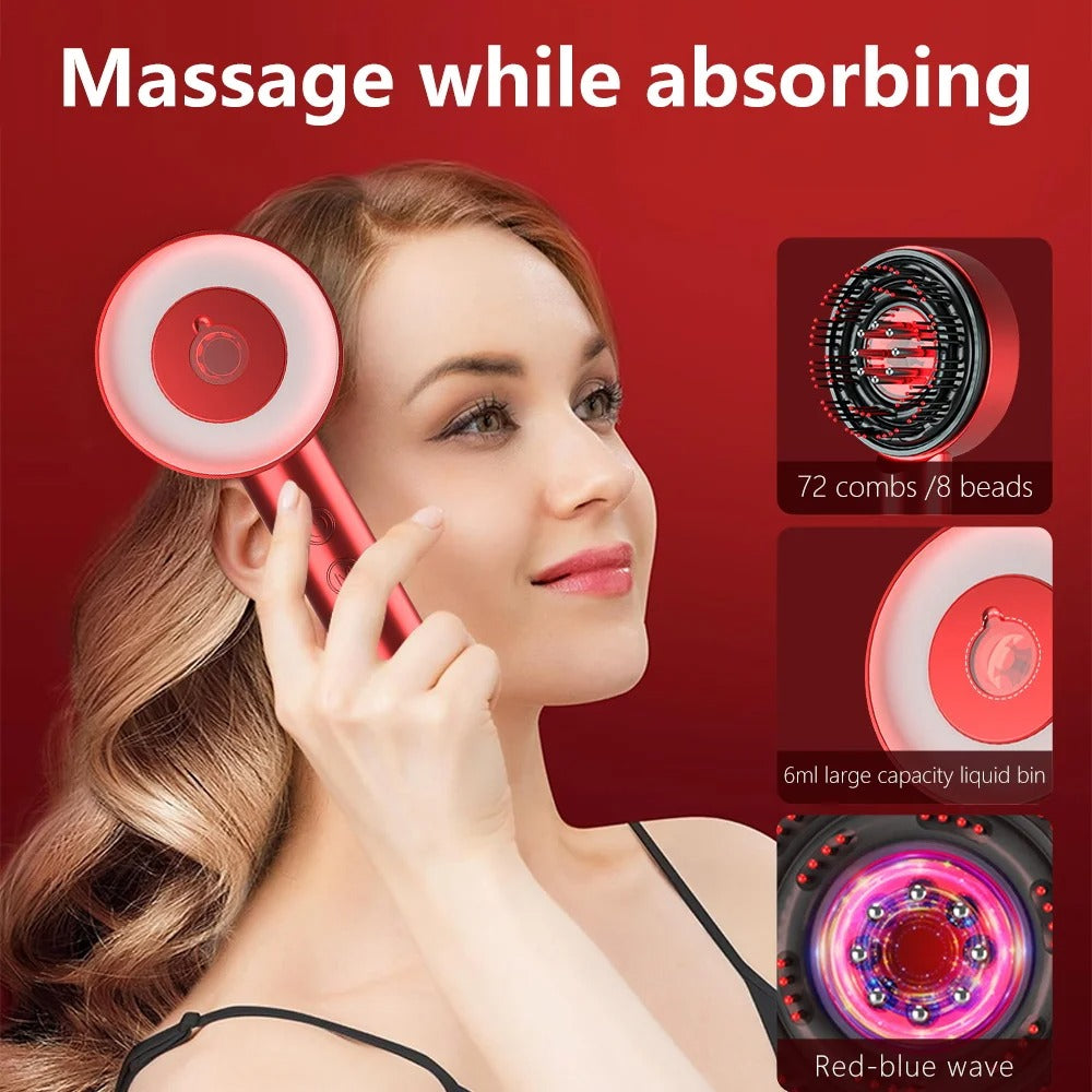 EMS Electric Massage Comb – Red | by Bellezavoll – Available at Bellezavoll