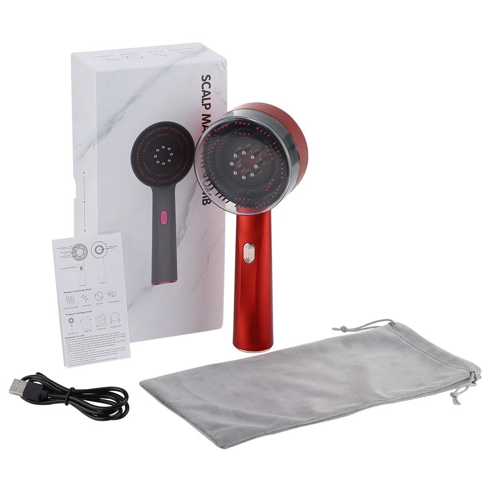EMS Electric Massage Comb – Red | by Bellezavoll – Available at Bellezavoll